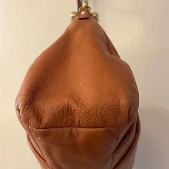 Coach Carrie Satchel in Cognac Leather with Gold Brass Accents - Picture 4 of 16